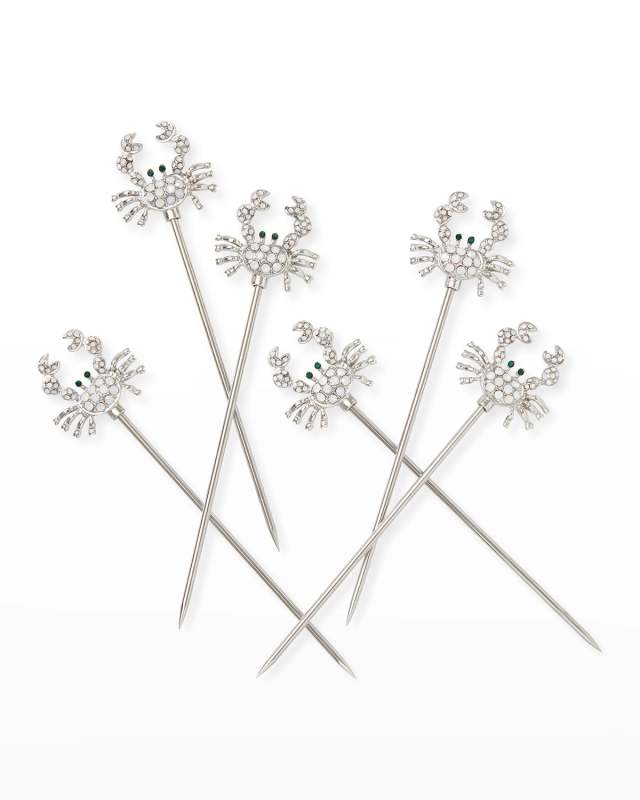 Crab Cocktail Picks, Set of 6