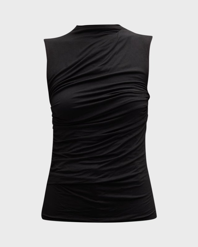 Twist Ruched-Front Jersey Tank Top