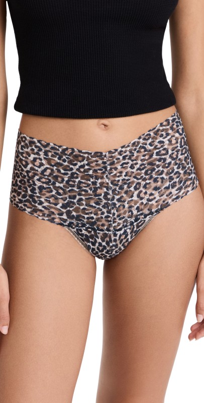 Hanky Panky Classic Leopard Retro Thong Brown/Black