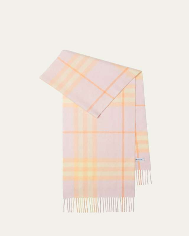 Giant Check Cashmere Scarf