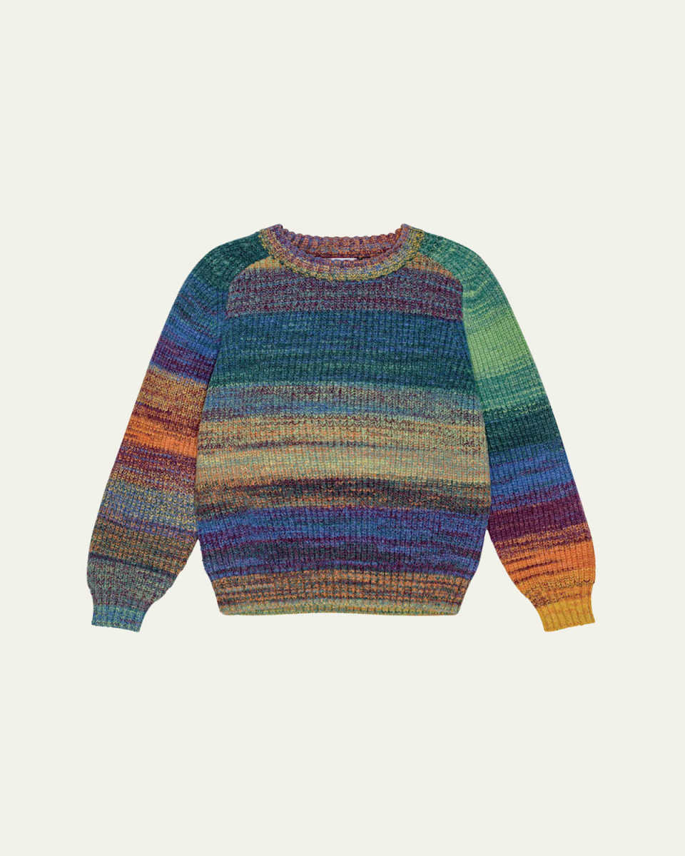 Boy's Bosse Multicolor Knitted Sweater, Size 7-16