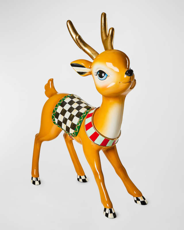 Granny Kitsch Check Trophy Deer Figure