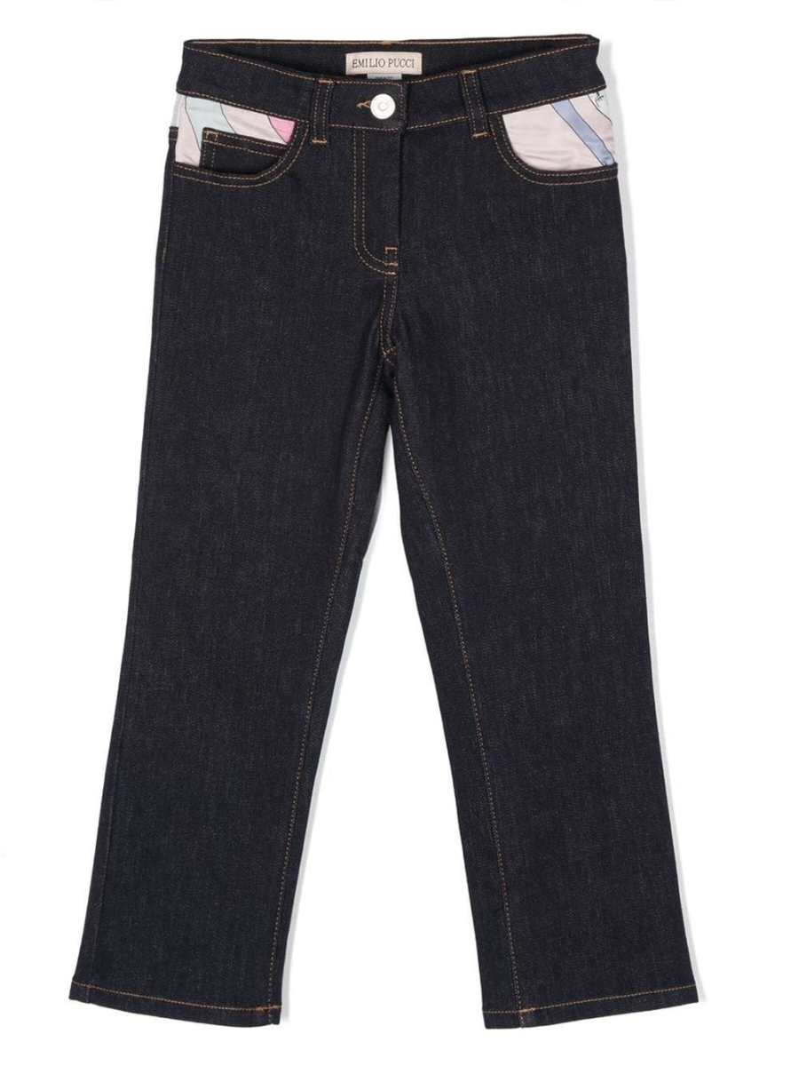 mid-rise slim-cut jeans