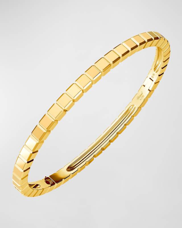 Ice Cube 18K White Gold Bangle, Size