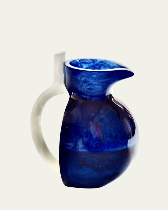 Navy Blue Paloma Pitcher With Handle