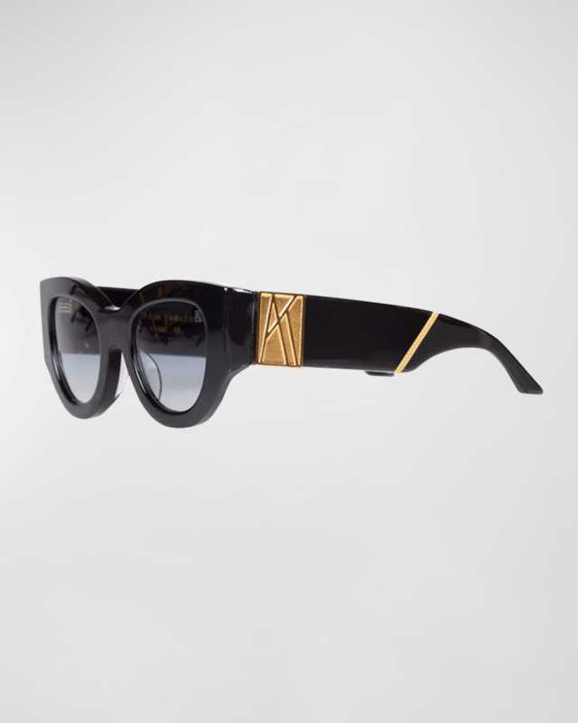 Lucky Goes to Vegas Embellished Acetate & Metal Cat-Eye Sunglasses