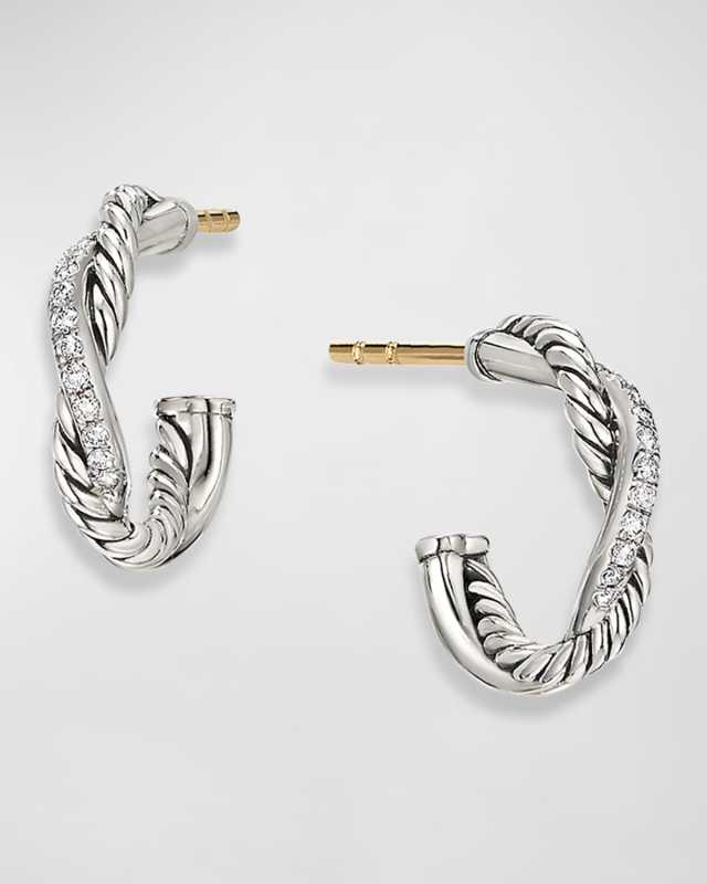 Petite Pave Infinity Huggie Earrings
