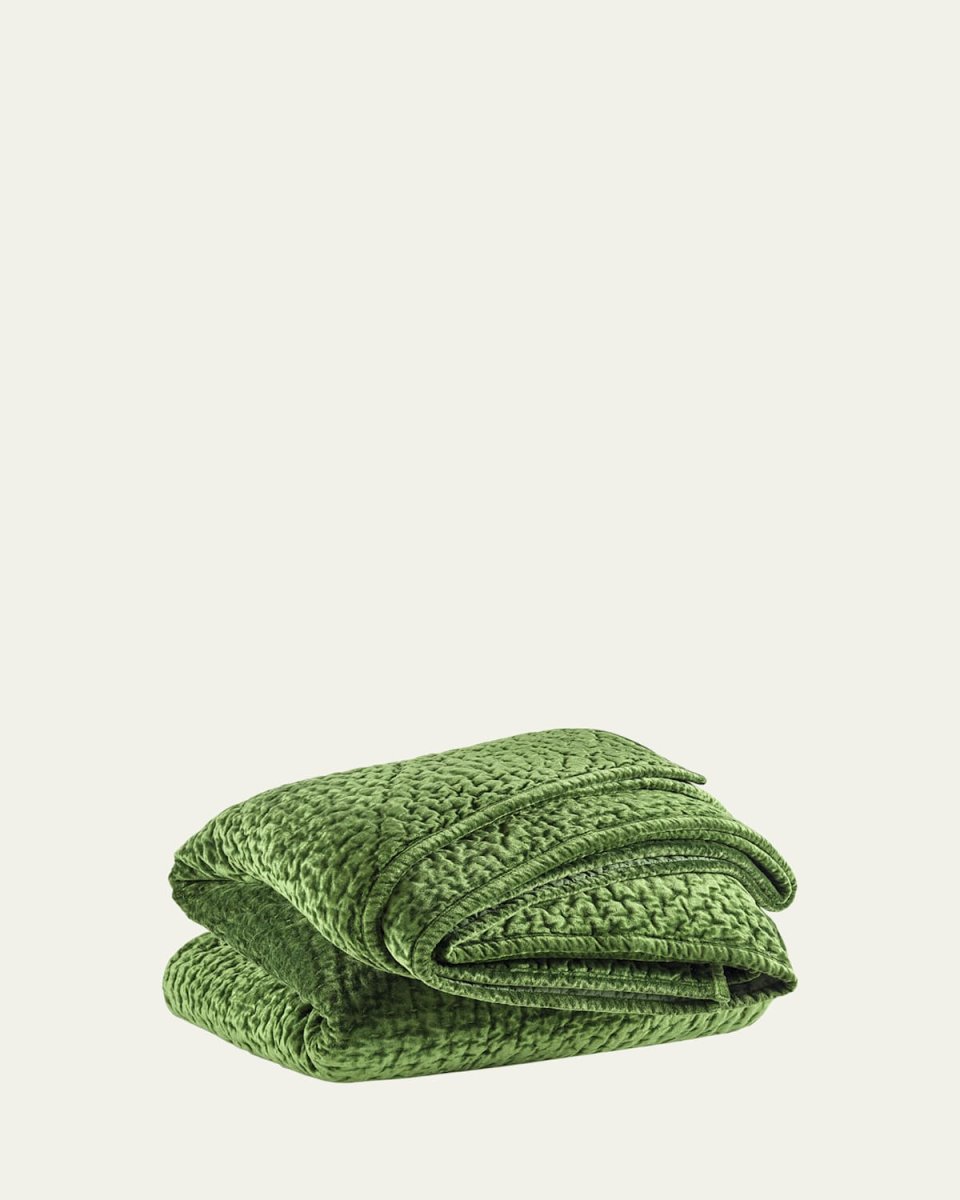 Parisienne Velvet Full/Queen Quilt, Evergr