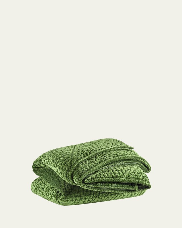 Parisienne Velvet Full/Queen Quilt, Evergr