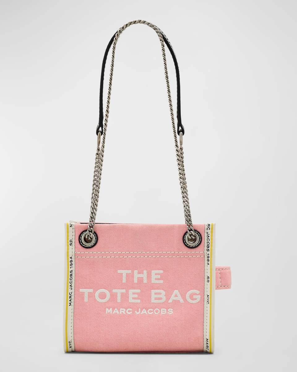 The Denim Chain Crossbody Tote Bag