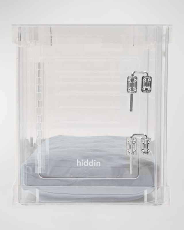 Small Clear View Pet Crate with Silver Latch
