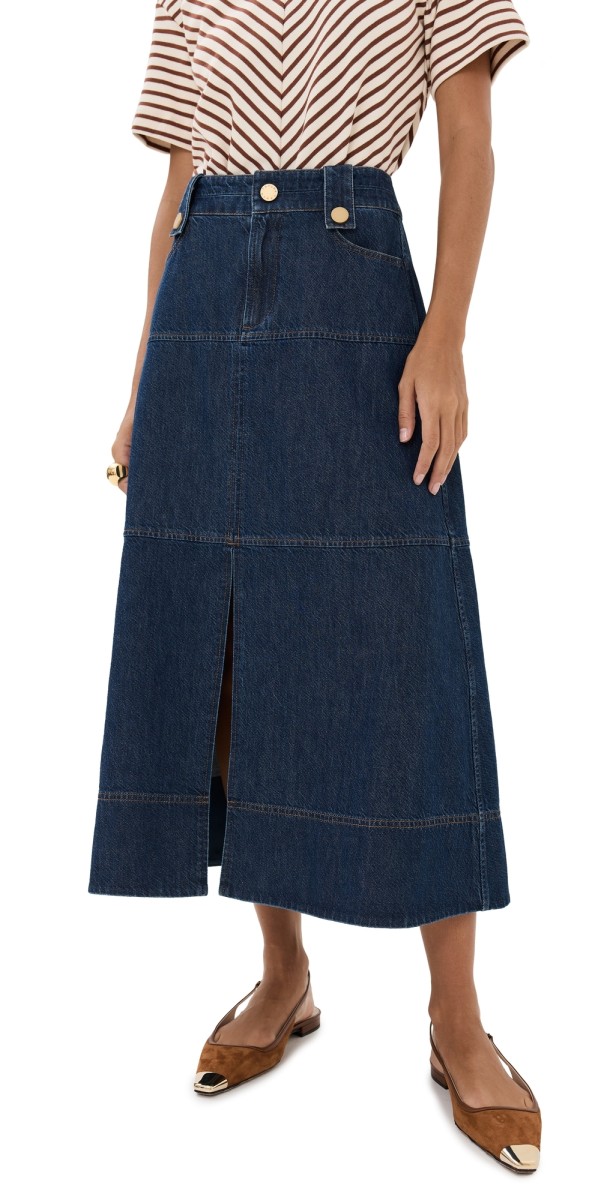 Tanya Taylor Hudie Skirt Classic Indigo Blue