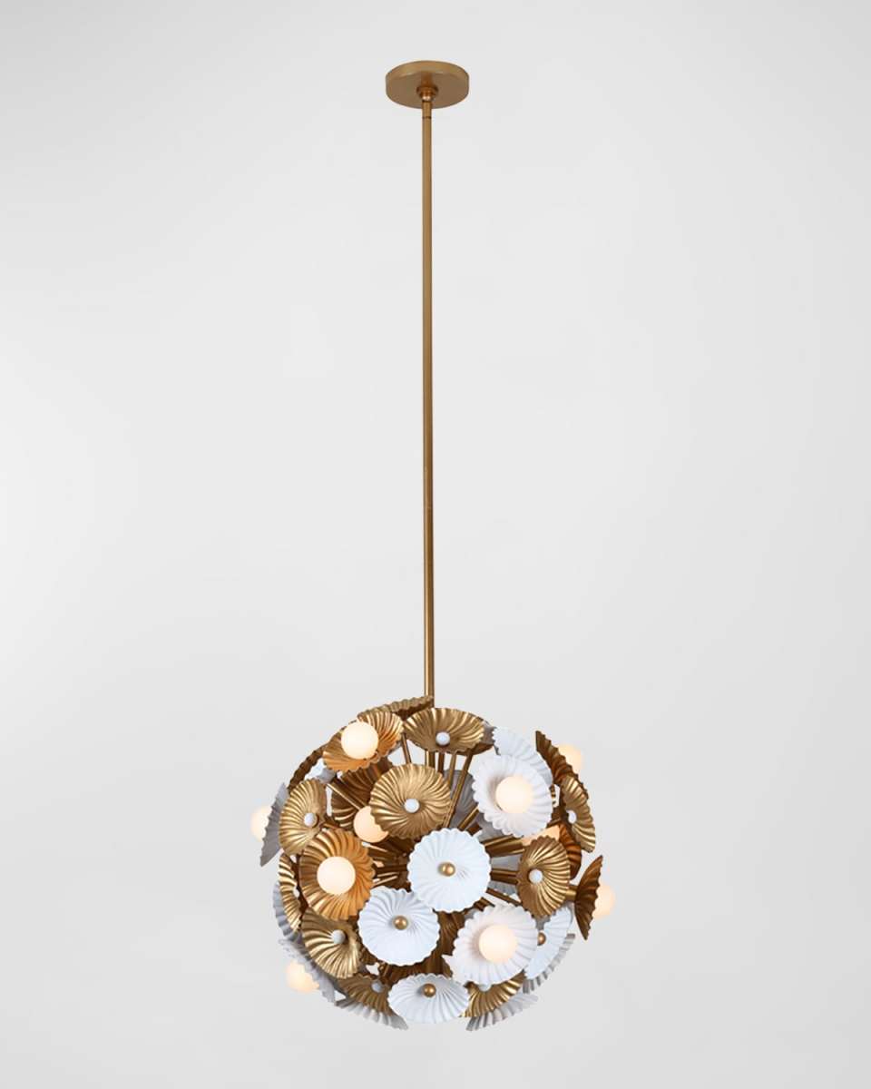 Damask 15-Light Semi Flush Mount Chandelier