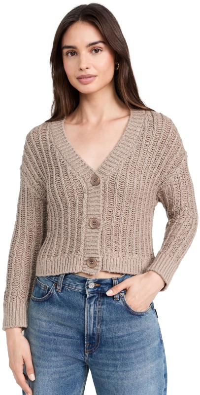 OGD One Grey Day Elba Cardigan Stone