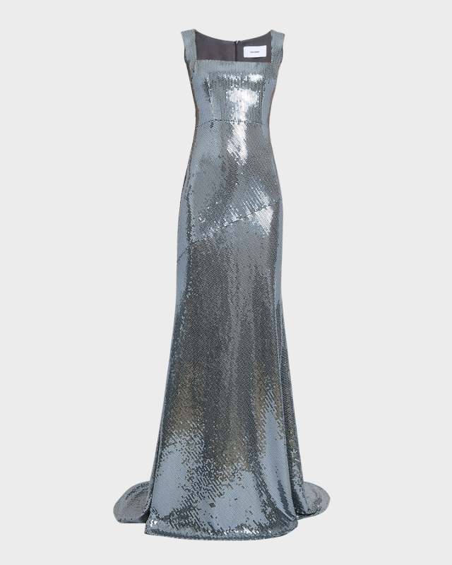 Sequin Portrait Gown