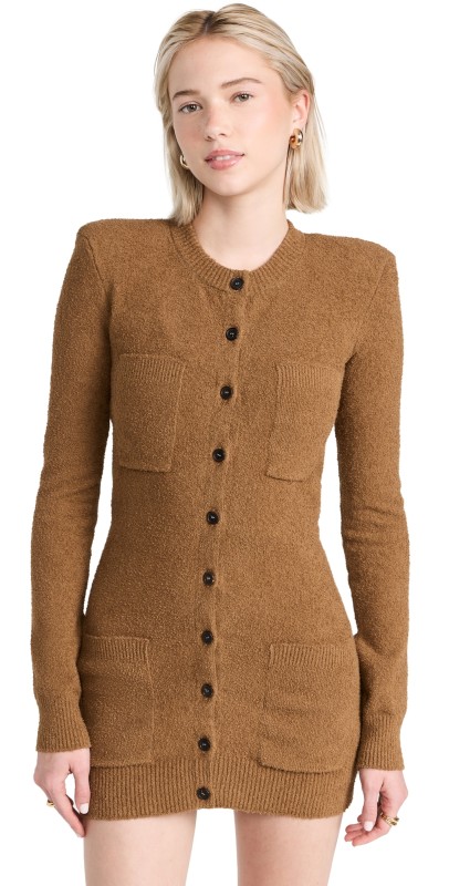 WARDROBE. NYC Knit Cardigan Brown
