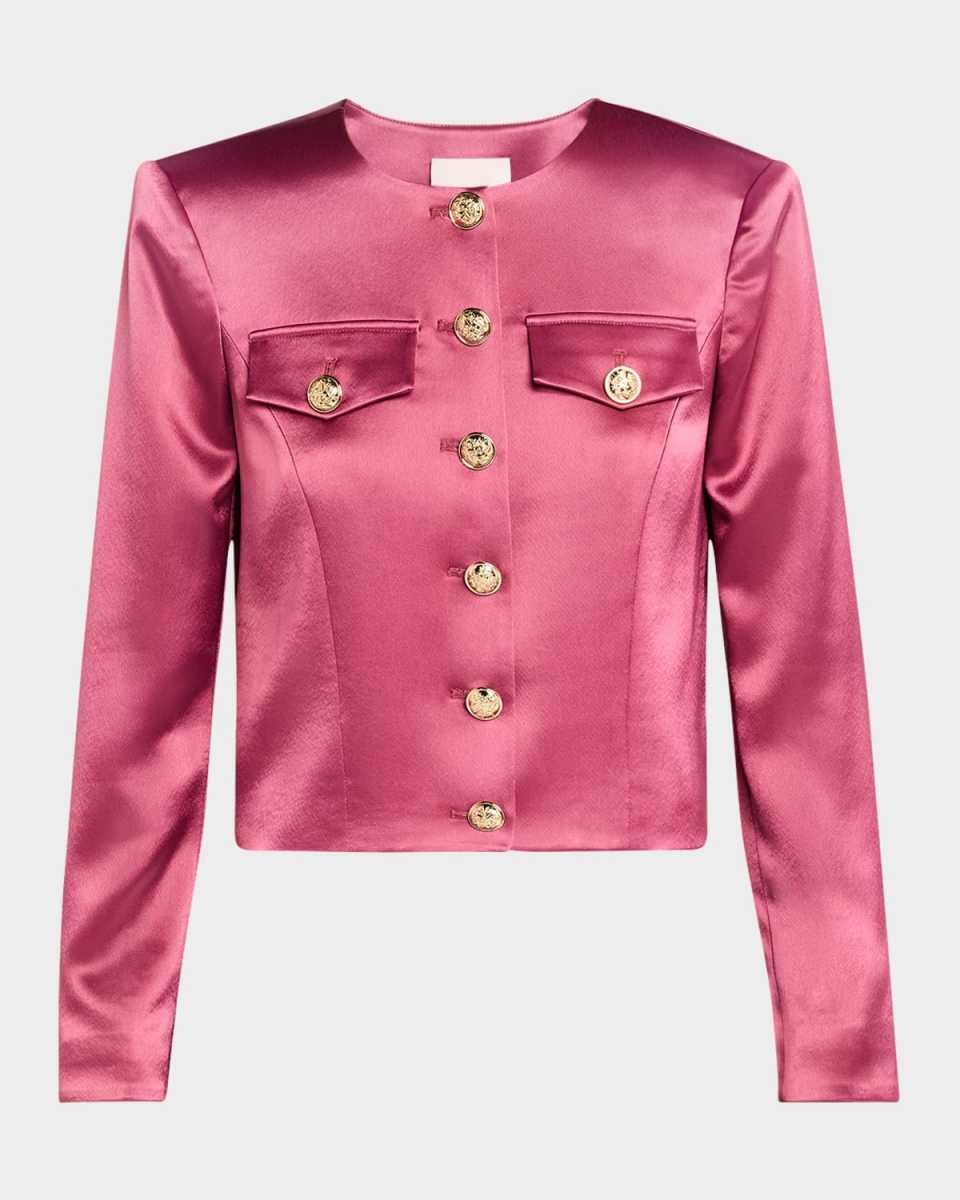 Rainer Cropped Satin Jacket