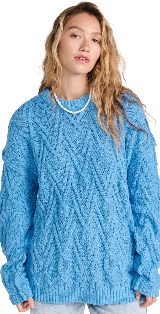 Free People Isla Cable Knit Sweaterarine