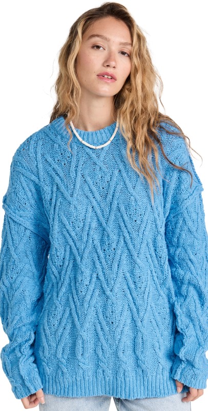 Free People Isla Cable Knit Sweaterarine