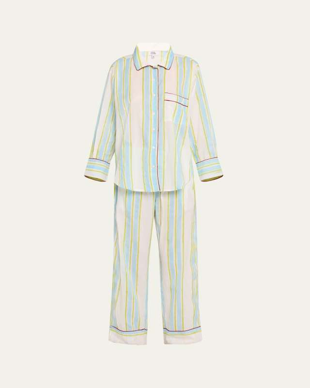 Striped Cotton Pajama Set