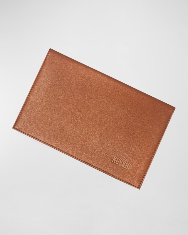 Leather Clutch Cover + Brush Organizer