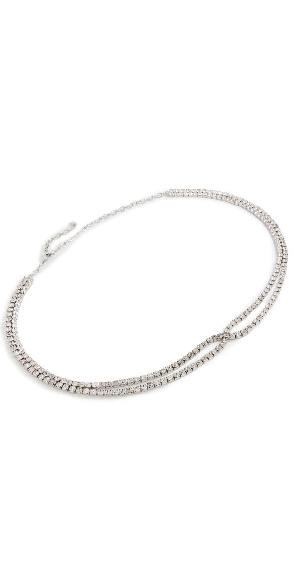 Cult Gaia Alita Belly Chain Shiny Silver