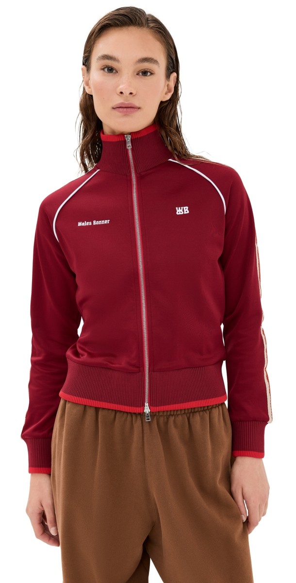 Wales Bonner Shine Track Top Burgundy