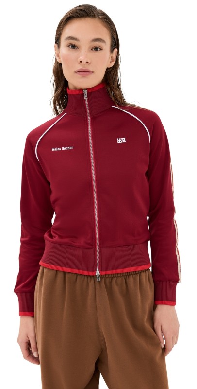 Wales Bonner Shine Track Top Burgundy
