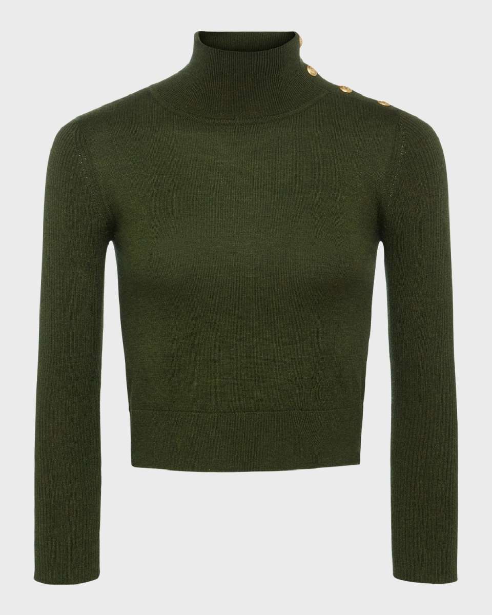 Kamdyn Cropped Mock-Neck Sweater