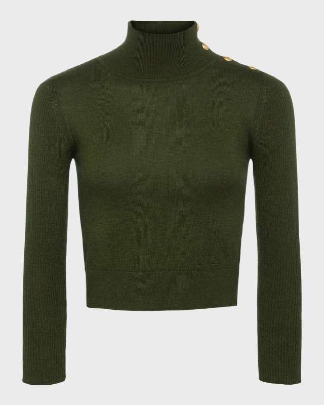 Kamdyn Cropped Mock-Neck Sweater