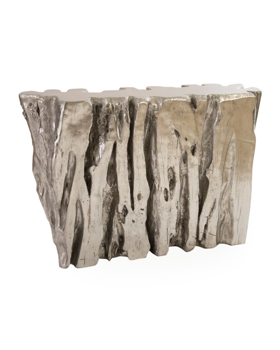 Freeform Silver Leaf Console Table
