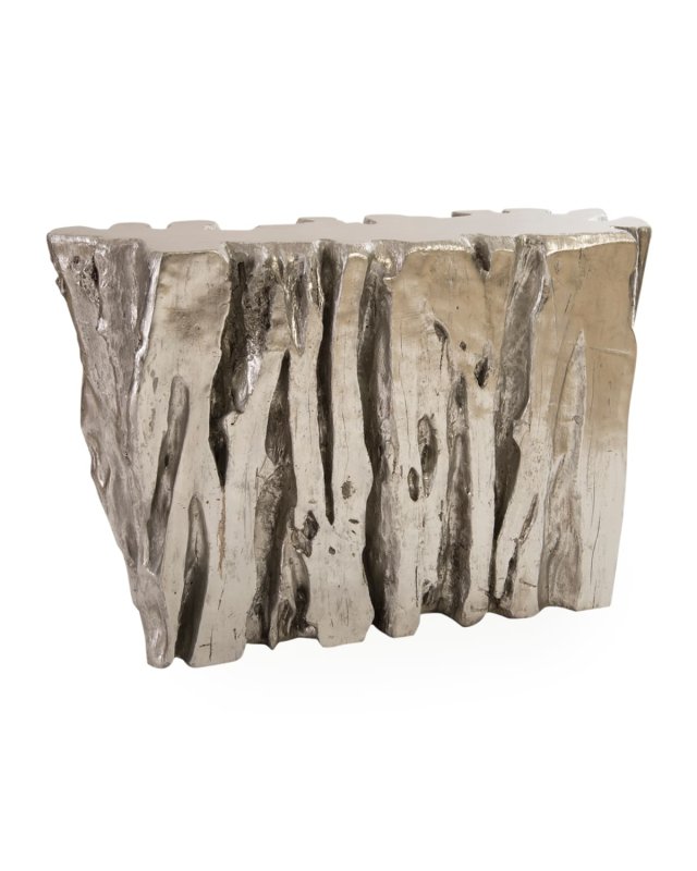 Freeform Silver Leaf Console Table