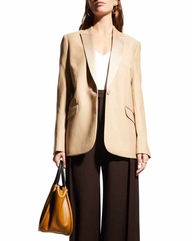 One-Button Wool Jacket