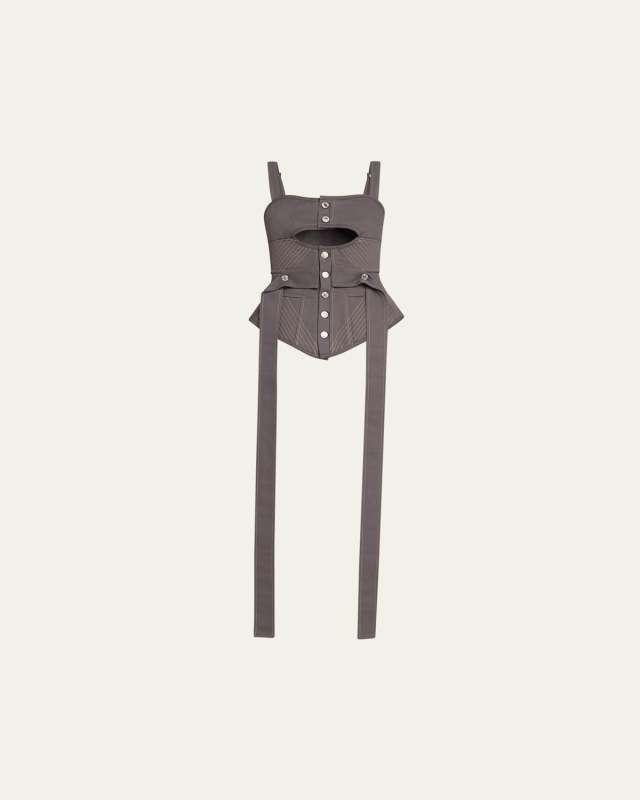 Port Denim Bustier Top