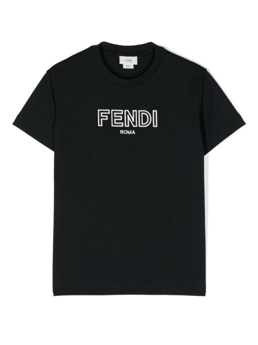 embroidered-logo T-shirt