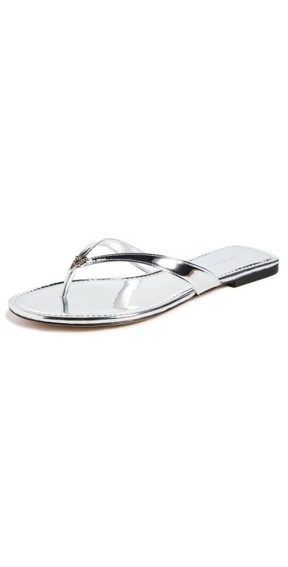 Tory Burch Classic Flip Flops Argento