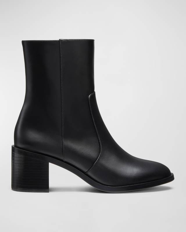 Esme Leather Zip Booties