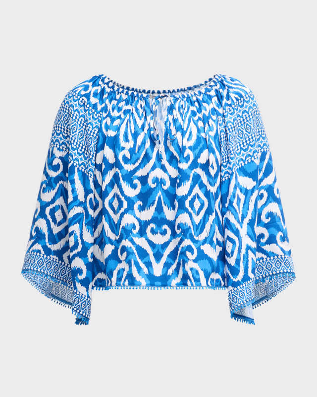 Artisan Ikat Devina Off-Shoulder Blous