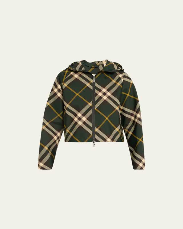 Check Hooded Jacket