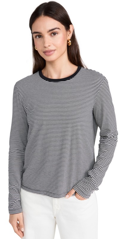 Z Supply Sailor Long Sleeve Stripe Tee Black