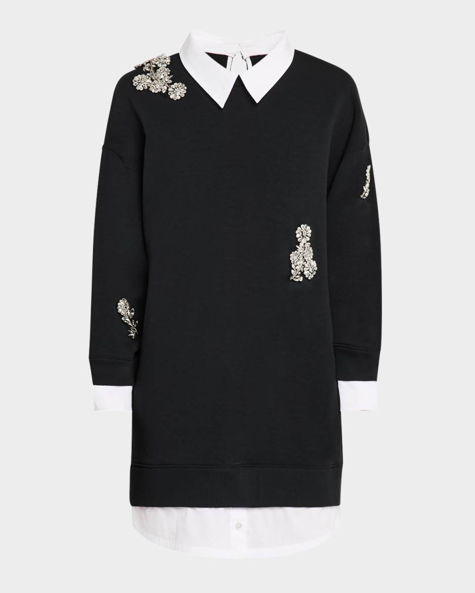Justina Embellished Combo Mini Dress