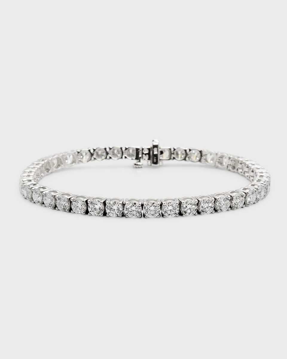 18k White Gold Diamond Tennis Bracelet, 11.48tcw, 7"L