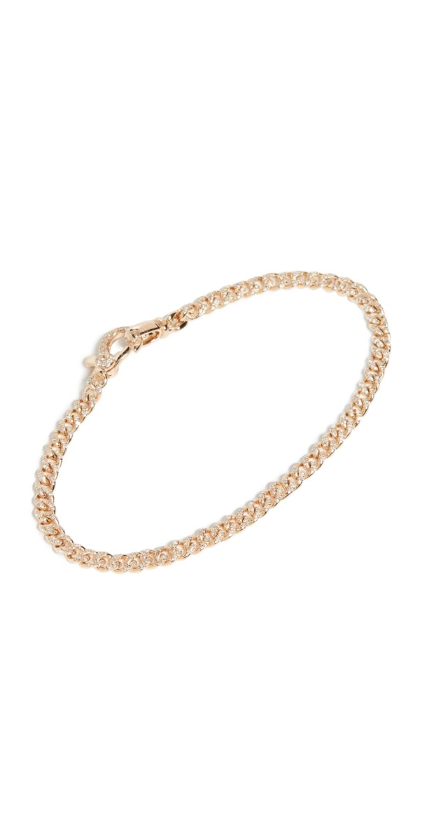 SHAY Baby Pave Link Bracelet Yellow Gold