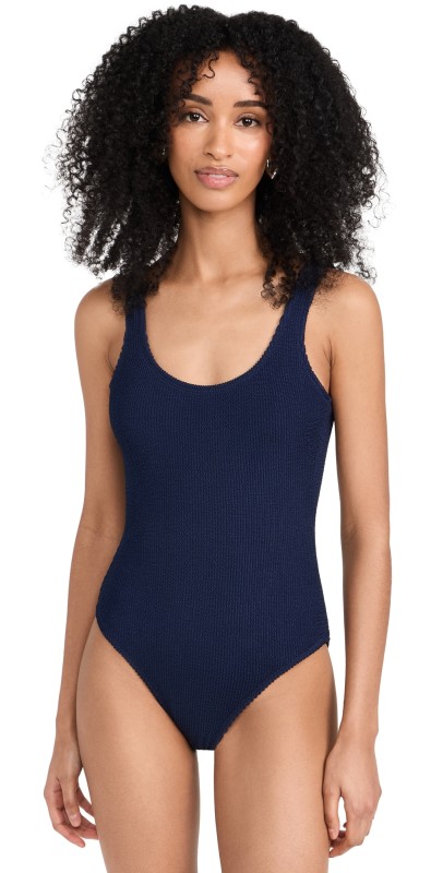 Good American Always Modern Tank One Piece Swimsuit Inkblue003