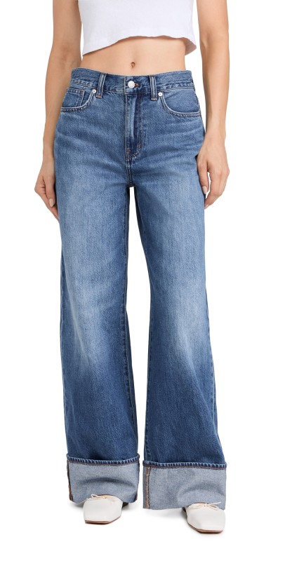 Madewell Cuffed Superwide Jeans Fannin Wash
