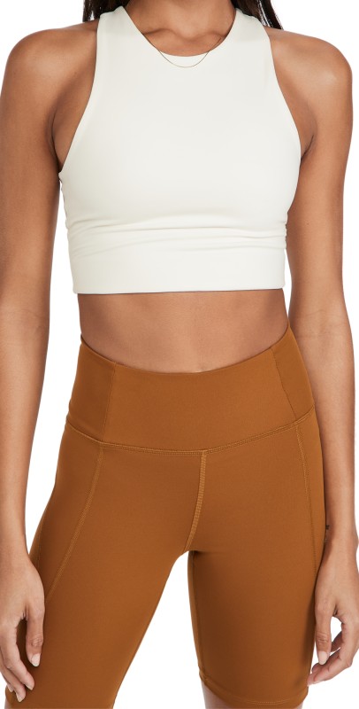 Girlfriend Collective Dylan Crop Top Ivory