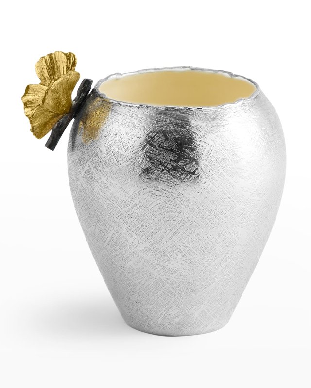 Butterfly Ginkgo Bud Vase