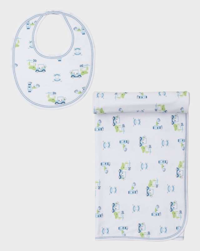 Boy's Golf Club Blanket and Bib Set