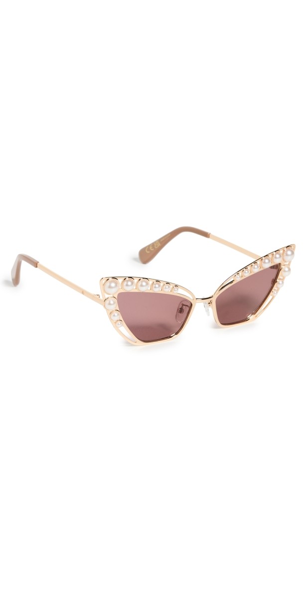 Lele Sadoughi Elton Cat Eye Sunglasses Gold