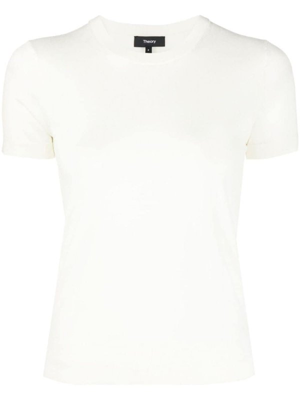 fine-knit wool-blend top